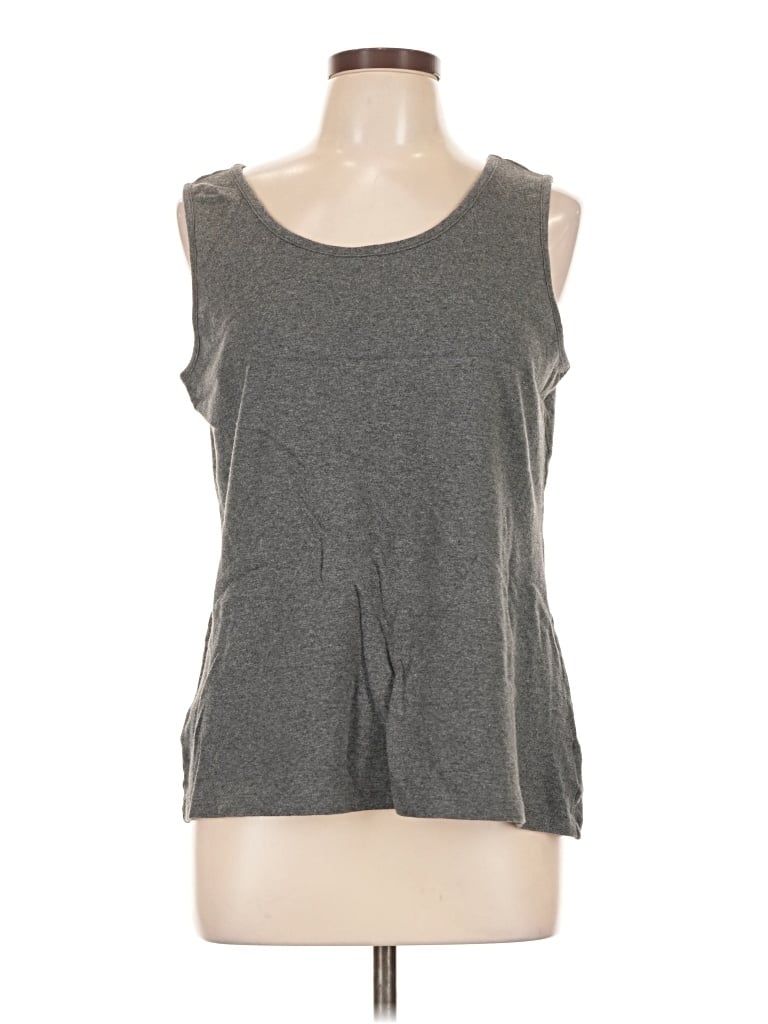 Pre-owned Lands' End Sleeveless T-shirt In Gray