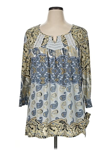 MULTIPLES 3/4 Sleeve Blouse (view 1)