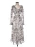 Francesca's 100% Polyester Paisley Silver Cocktail Dress Size S - photo 1