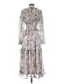 Francesca's 100% Polyester Paisley Silver Cocktail Dress Size S - photo 2