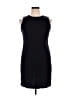 Perceptions Solid Black Cocktail Dress Size 14 Petite - photo 1