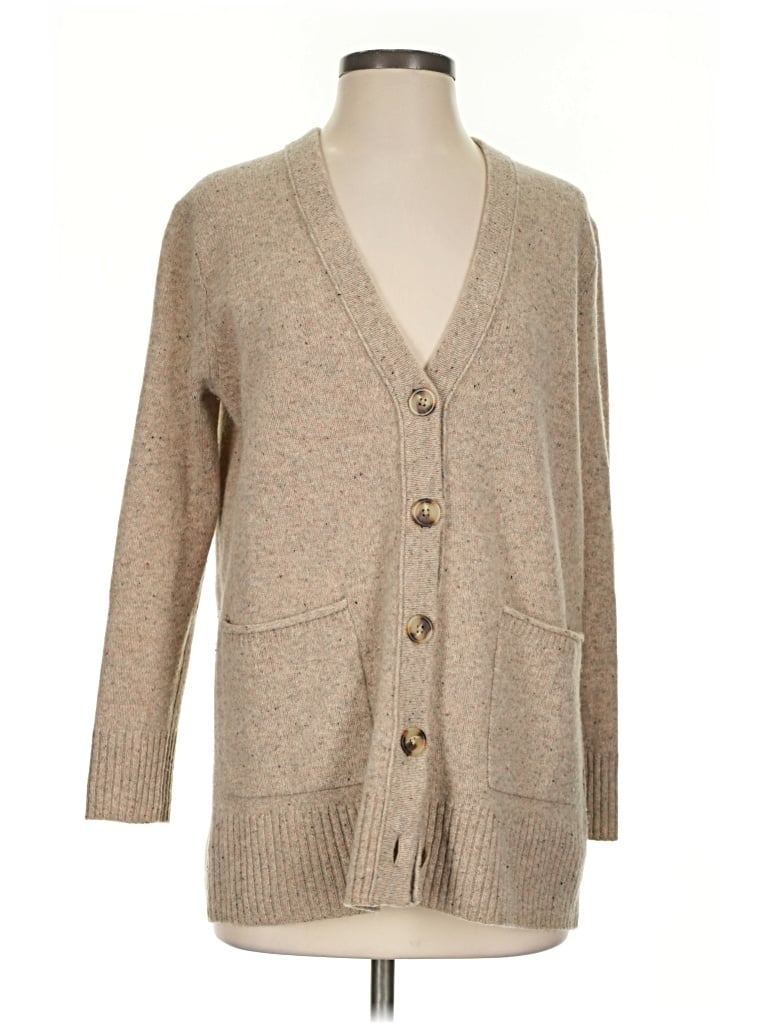 Pre-owned Madewell Wool Cardigan Sweater In Tan