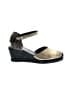 Paseart Gold Black Wedges Size 10 - photo 1