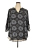 Cato 100% Polyester Paisley Gray 3/4 Sleeve Blouse Size 18 - photo 1