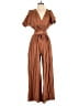 Cleobella Chevron-herringbone Brown Jumpsuit Size S - photo 1