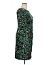 Connected Apparel Animal Print Teal Cocktail Dress Size 14 - photo 4