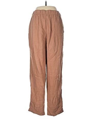 Madewell Cotton-Linen Pull-On High-Rise Tapered Pants: Button-Front Edition (view 2)