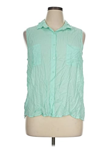 Ambiance Apparel Sleeveless Button-Down Shirt (view 1)