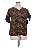 Goddess Brown Short Sleeve Blouse Size 1X - photo 1