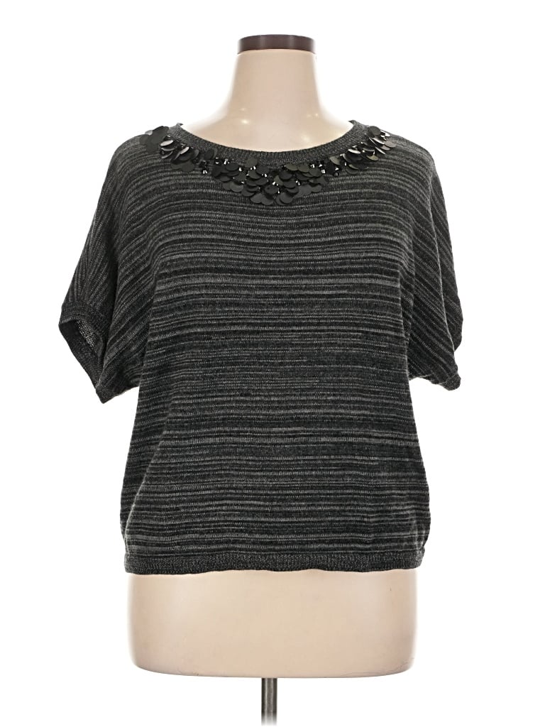 Pre-owned Ann Taylor Loft Cardigan Sweater In Gray