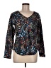 Nally & Millie Animal Print Black Blue Pullover Sweater Size M - photo 1