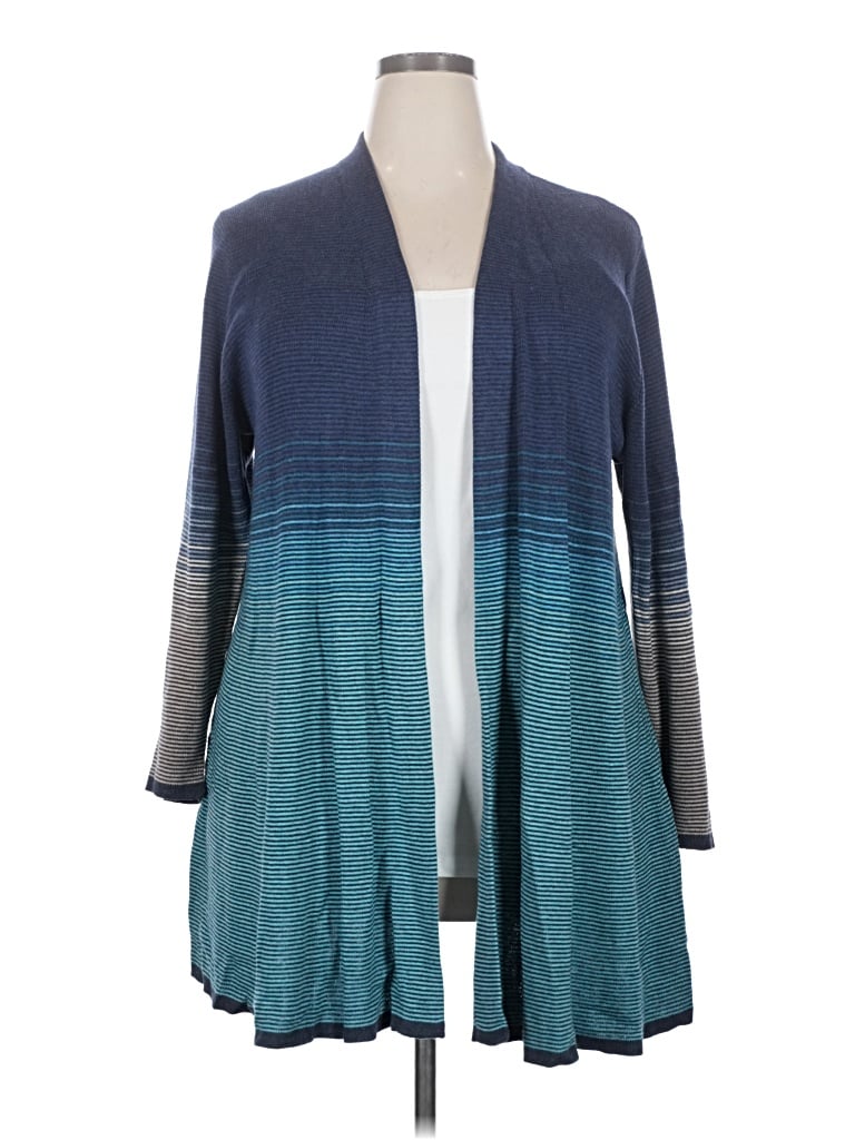 Pre-owned Nic + Zoe Cardigan Sweater In Teal