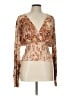 Tiny 100% Rayon Brown Long Sleeve Blouse Size L - photo 1