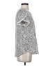 Fashion 100% Polyester Silver Short Sleeve Blouse Size S - photo 4