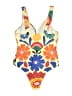 Unbranded Floral Orange One Piece Swimsuit Size L - photo 2