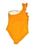 Unbranded Solid Orange One Piece Swimsuit Size L - photo 2