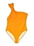 Unbranded Solid Orange One Piece Swimsuit Size L - photo 1