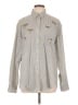 Get Lucky U.S.A. Chevron-herringbone Gray Long Sleeve Button-Down Shirt Size L - photo 1