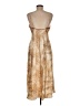 August Silk Animal Print Tan Cocktail Dress Size M - photo 2