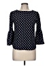 Green Envelope Polka Dots Blue 3/4 Sleeve Blouse Size M - photo 1