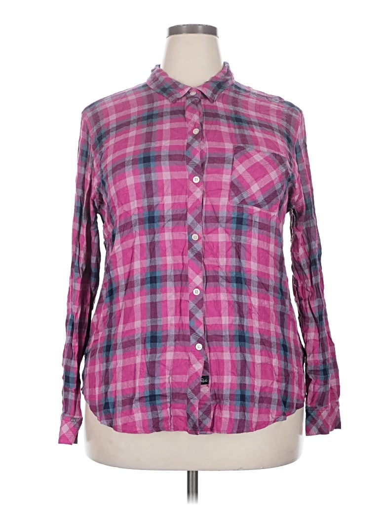Pre-owned Rails Long Sleeve Button Down Shirt In Pink