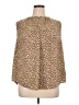 Monday Fun 100% Polyester Animal Print Brown Sleeveless Blouse Size 1X - photo 1