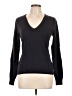 Tory Burch 100% Cashmere Solid Blue Black Cashmere Pullover Sweater Size L - photo 1