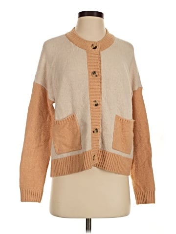 Madewell Colorblock Colburne Cardigan Sweater in Coziest Textured Yarn (view 1)