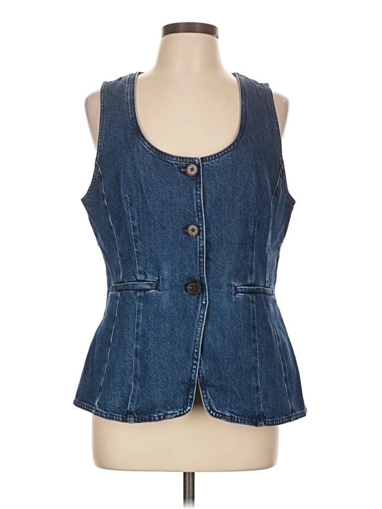 Pre-owned Madewell Sleeveless Blouse In Blue