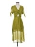 JOA Polka Dots Green Casual Dress Size S - photo 1