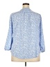 Monday Fun 100% Polyester Blue 3/4 Sleeve Blouse Size XXL - photo 2