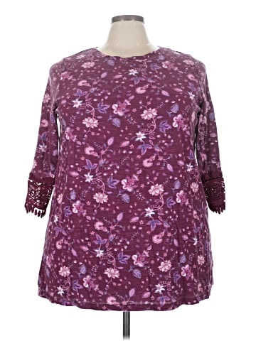 Woman Within 3/4 Sleeve Blouse (view 1)