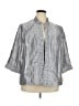 DressBarn 100% Polyester Metallic Silver Raincoat Size 22 - photo 1