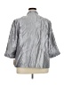 DressBarn 100% Polyester Metallic Silver Raincoat Size 22 - photo 2