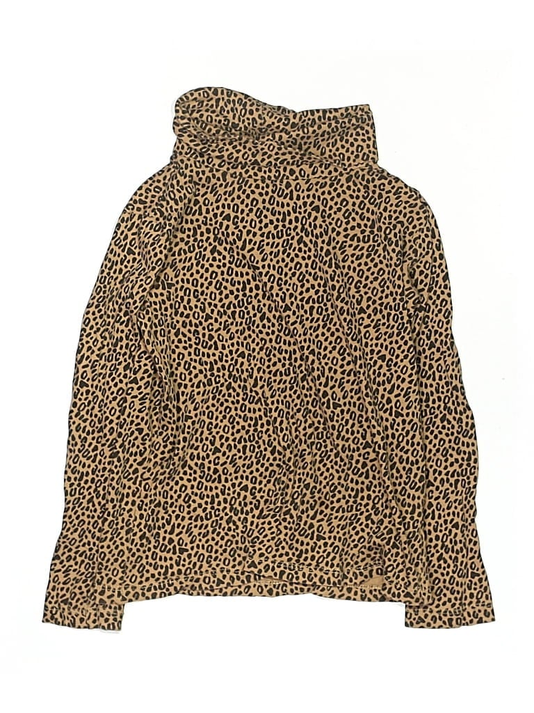 Pre-owned Crewcuts Kids' Long Sleeve Turtleneck In Gold