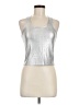 Pull&Bear Metallic Silver Sleeveless Top Size M - photo 1