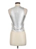 Pull&Bear Metallic Silver Sleeveless Top Size M - photo 2