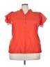 Cato Orange Short Sleeve Blouse Size 22 - photo 1