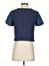 Zara 100% Lyocell Blue Short Sleeve Blouse Size XS - photo 2