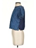Zara 100% Lyocell Blue Short Sleeve Blouse Size XS - photo 5
