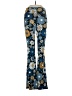 Planet Gold Print Blue Casual Pants Size XS - photo 1