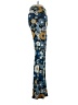 Planet Gold Print Blue Casual Pants Size XS - photo 4