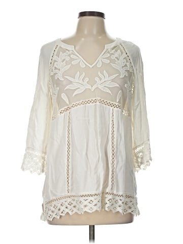 Pale Sky 3/4 Sleeve Blouse (view 1)