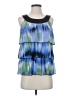 AGB 100% Polyester Blue Sleeveless Blouse Size S - photo 1