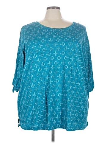 Woman Within 3/4 Sleeve Top (view 1)