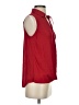 Dex 100% Polyester Red Sleeveless Blouse Size S - photo 4