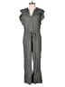 Susina 100% Cotton Chevron-herringbone Gray Jumpsuit Size XS - photo 1