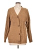 Poof! 100% Polyester Tan Cardigan Size L - photo 1