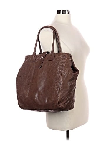 Brunello Cucinelli fur trim leather tote (view 2)