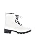BP. 100% Leather White Ankle Boots Size 9 1/2 - photo 1